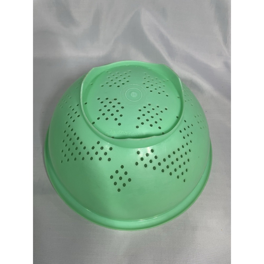 Vintage Tupperware Colander Strainer Bowl Jadeite Green - Picture 3 of 7